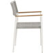 Nava White Outdoor Stackable Dining Armchair, Set Of 2